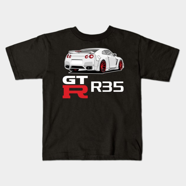 GTR R35 Kids T-Shirt by FungibleDesign